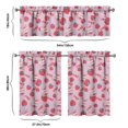 thumbnail image 6 of Kitchen Curtains 36 Inch Short - 3 Panel Set Strawberry Print, Rod Pocket Window Curtains 100% Polyester, Cute Fruit Valance for Farmhouse, Cafe, Living Room, Bedroom, Easy Wash, 6 of 6