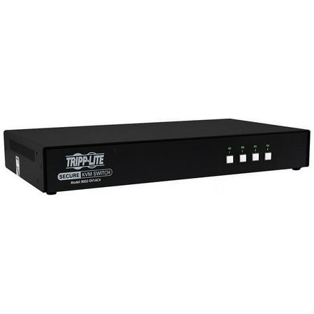 UPC: 0037332221933 | Tripp Lite Secure 4 Port KVM Switch DVI to DVI Single Monitor NIAP PP3.0 Certified Audio Common Access Card TAA-Compliant (B002-DV1AC4)