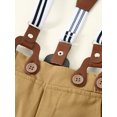 thumbnail image 6 of WESIDOM Baby Boy Clothes 0-18M Newborn Infant Gentleman Outfit, Shirt+Bowtie+Beret+Suspender Pant Baby boy Suit Clothing Set, 6 of 8