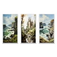 thumbnail image 2 of Designart "England Majestic Cliffsengland horizon I" Nautical & Beach Framed Wall Art Set Of 3 - Green England Frame Gallery Set For Office Decor, 2 of 7