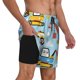 thumbnail image 2 of Fotbe Building Truck Traje de Baño para Hombre – Shorts de Natación de Secado Rápido con Forro y Bolsillos-Medium, 2 of 6