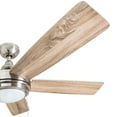 Honeywell Ventnor 52" Modern Brushed Nickel LED Ceiling Fan with Integrated Light