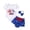 X07 Blue, variant on Paguaki Infant Girls 4th Of July Short Sleeve Letter Print Romper Bodysuit Skirt Headband Shoes 4 Piece Outfit Set