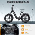 thumbnail image 6 of Electric Bike for Adults (Age 18+), 749W Folding E Bike , 48V 15Ah Battery 50/60 Mile Range, 20"x4.0 Fat Tire Ebike for Commute, Electric Bicycle with LCD Display 7-Speed UL2849, 6 of 7