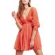 thumbnail image 1 of Vestido acampanado Free People Bella Note para mujer naranja mediano, 1 of 1