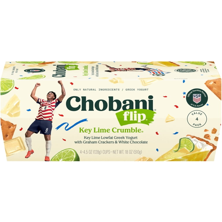Chobani Flip Low-Fat Greek Yogurt Key Lime Crumble 4.5 oz 4PK