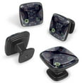 thumbnail image 2 of 4 Pcs Cabinet Handle Drawer Pulls Bohemia Florals Vintage Knobs with Screws Square Furniture Office Cabinet Knob Decoration, 2 of 7