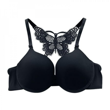 

Sexy Women Flower Adjustable Front Closure Bra Push Up Underwire Y-line Straps Lace Bra P3