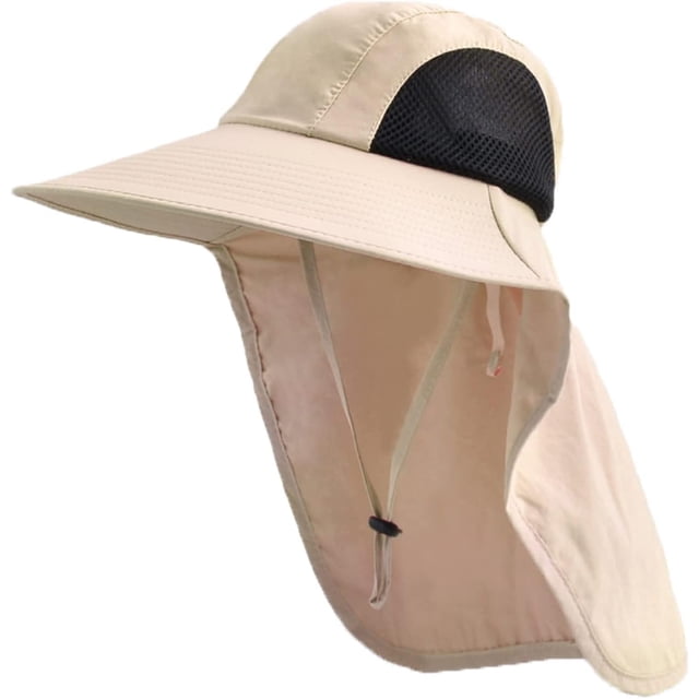 Sun Hat for Men Women with Neck Flap,UPF 50+ UV Protective Hiking Fishing Hats,Wide Brim Sun Hat for Women&Men