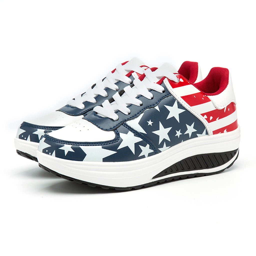 Custom Hype beast Athletic Run Casual Shoes TSh117 USA Thin Red Line Sneakers Shoes America Canvas Shoes USA Thin Blue Line Sneaker Shoes