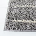 thumbnail image 3 of SAFAVIEH Venus Anuki Striped Shag Area Rug, Grey/Ivory, 4' x 6', 3 of 11