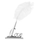 thumbnail image 1 of Bolígrafo blanco para firmar con soporte metálico para bolígrafos de boda (plateado), 1 of 8