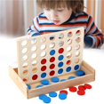 thumbnail image 2 of relayinert 4 in a Row Wooden Board Family Game Travel Board Games Foldable Durable Intelligent Development Toys, 2 of 9
