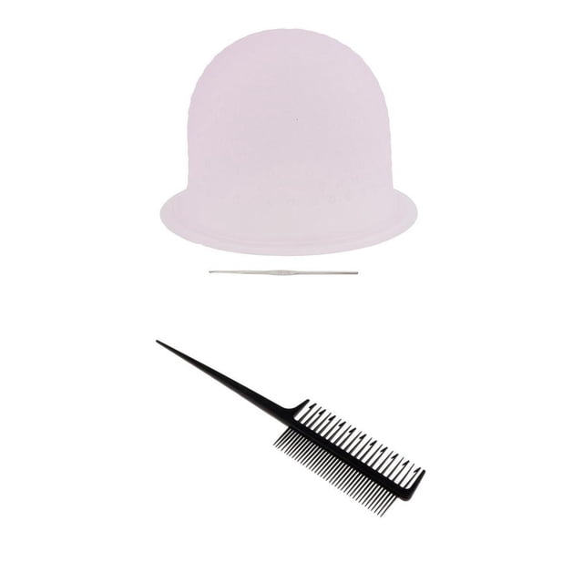 Tachiuwa Silicone Highlight Hair Cap Hair W/ Hooks And Weaving Comb
