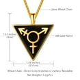thumbnail image 4 of Jeomen Lesbian Gay Pride Pendant Necklace 18K Gold Plated FTM MTF Transgender Pride Jewelry Gift for Men and Women, 4 of 7