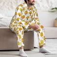 thumbnail image 7 of Naloa Qutumn Tree Men’s Pajamas Set - Long Sleeve Button Down Sleep Shirt and Pajama Bottoms Sleepwear Set-X-Large, 7 of 7
