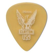 Clayton US56-12 Ultem Tortoise Standard Guitar Picks- 0.56 mm - 12 Pieces
