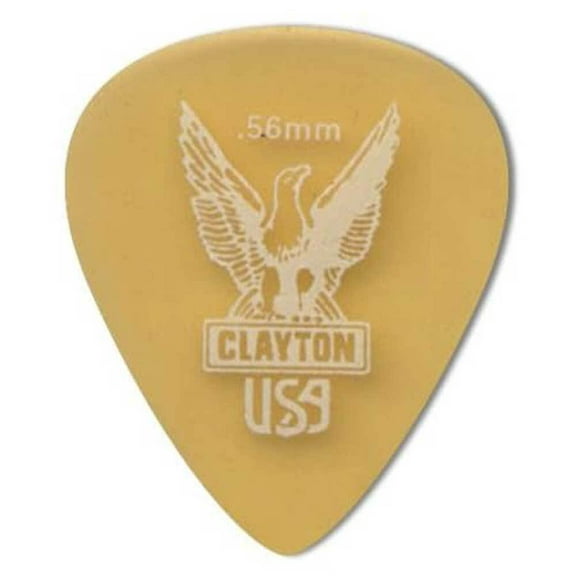 Clayton US56-12 Ultem Tortoise Standard Guitar Picks- 0.56 mm - 12 Pieces