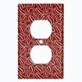 thumbnail image 2 of Metal Light Switch Wall Plate Outlet Cover (Coffee Espresso Mocha Bean Maroon Pattern - Single Duplex), 2 of 2