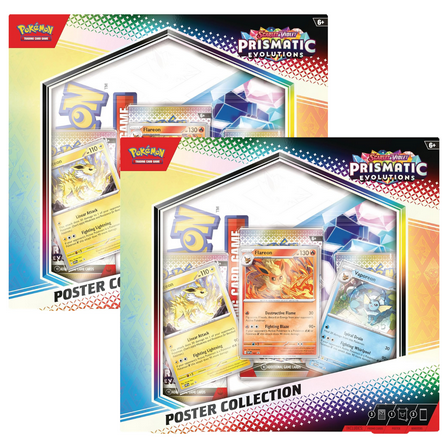 Pokemon SV8.5 Scarlet and Violet Prismatic Evolutions Poster Collection (2-Pack)
