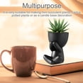 thumbnail image 3 of Muyoka Maceta de cerámica con forma humana de Welpettie, maceta de Cactus pequeña con forma humana, maceta creativa de cerámica para plantas Muyoka Hogar, 3 of 6