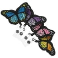 thumbnail image 1 of HLONK 4 Pcs Butterfly Badge Scroll Clips for Nurse Cards Decor Student Name Tag Buckles Animal Reel Id, 1 of 1