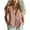 Pink, variant on Staron Summer Blouses for Women Vintage Linen Button Down Shirt V-Neck Short Sleeve Loose Casual Comfy Tunic Top, Purple M