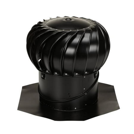 

Air Vent Air Hawk 18.4 in. H x 20.2 in. W x 20 in. L x 12 in. Dia. Black Aluminum Turbine and Base