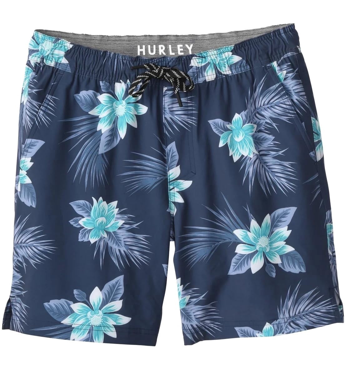 Hurley Mens Swim Short (Dark Blue Floral, Large)