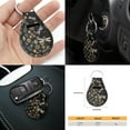 thumbnail image 6 of Renewold Bohemian Flower Dragonfly Black 11 PCS Car Seat Cover Full Set for Women, with Auto Steering Wheel Cover Seat Belt Cover Car Coasters Keychain Car Accessories Fit Most Vehicles, 6 of 7
