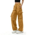 thumbnail image 6 of RYDCOT Women's Hiking Pants Quick Dry Lightweight Cargo Pants Water Resistant Multi Pockets Golf Travel Work Camping Yellow, 6 of 7