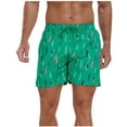 thumbnail image 2 of Clearance under 10 Summer Shorts for Men, Man Printing Casual Sports Pocket Drawstring Swim Shorts Beach-Pants L, Green, 2 of 4