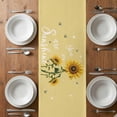 thumbnail image 6 of Yellow Sunshine Sunflower Table Runner - 36 Inch Long, Kitchen Dining Table Runner Dresser Scarves, Pastoral Bees Farmhouse Floral Farmhouse Decor for Coffee Tables Wedding Party Banquet, 6 of 8