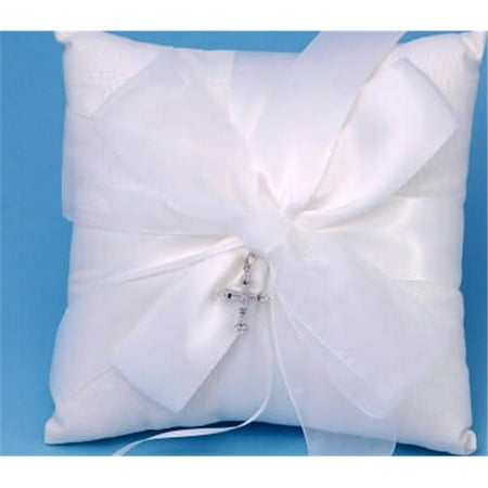 Beverly Clark 38BIT Grace Wedding Ring Pillow in White