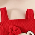 thumbnail image 5 of MUXiin Infant Girls Short Sleeve Valentine's Day Romper Bodysuit Cartoon Bear Suspender Skirts Outfits Preppy Clothes, 5 of 8