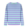 thumbnail image 3 of BOVXNPU Fall Oversized Women's Casual Sweatshirts,Long Sleeve Hoodies Sweatshirts for Women,Womens Stripe Casual Printed Round Neck Long Sleeved Top Loose Sweatshirts, 3 of 3