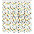 thumbnail image 3 of Ambesonne Spaceship Shower Curtain, Cartoon Shooting Star, 69"Wx84"L, Multicolor, 3 of 3