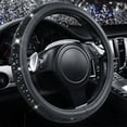 thumbnail image 1 of Funda de volante CAR PASS Bling Diamond Leather Black, 1 of 8