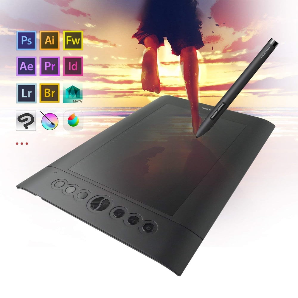 Huion H610 Pro Graphics Drawing Pen Tablet, Battery Free Stylus 2048
