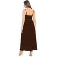 thumbnail image 3 of eloria Women's Long A-line Dress Party Wear Strip Dress Size: 2XL | Color: Dark Brown, 3 of 6