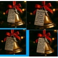 thumbnail image 2 of Bible Verse Christmas Ornament Gold Bell Scripture Hanging Decoration Religious Holiday Tree Decor with Inspirational Engraved Words, 2 of 3