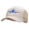 thumbnail image 2 of Landing Airplane Embroidered Solid Cotton Prostyle Twill Mesh Cap - Khaki OSFM, 2 of 5