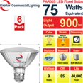 thumbnail image 2 of Bombillas LED Explux Commercial PAR30, cuello corto, 9 W, 2700 K, paquete de 6, 2 of 9