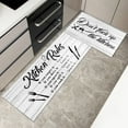 thumbnail image 2 of Farmhouse Kitchen Rugs with Words Kitchen Rules Farmhouse Kitchen Mats for Floor Set of 2 Rustic Kitchen Rugs Set of 2 Non-Slip Runner Rug for Laundry Living Room Front Door, 2 of 7
