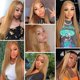 thumbnail image 2 of Extensiones de cabello Nuailisex Rubio Lacio 30 cm 35 cm 40 cm, 2 of 8