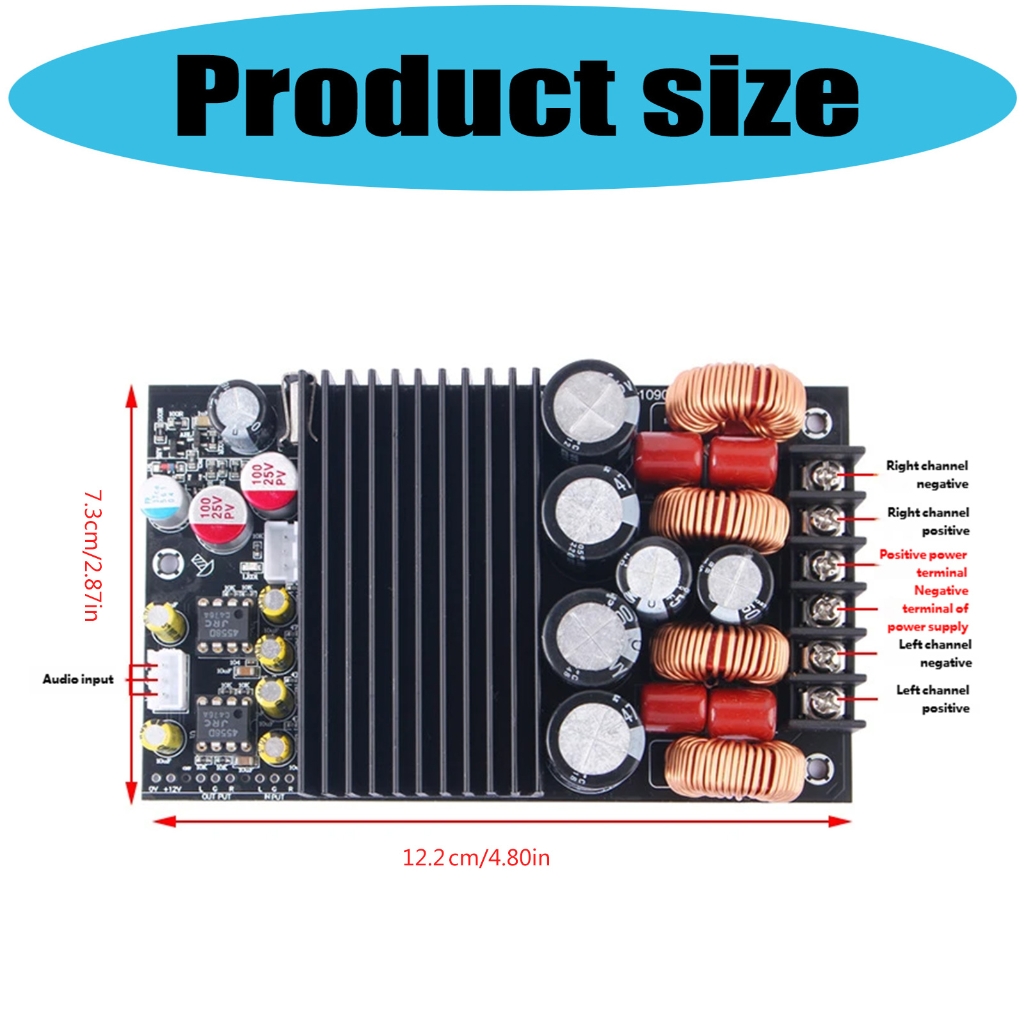 19V-50V 315W+315W Digital Sound Power Amplifier Board Double Channel Stereo