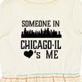 thumbnail image 4 of Inktastic Chicago Illinois Someone Loves Me Skyline Girls Toddler Dress, 4 of 5