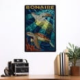 thumbnail image 2 of Bonaire, Dutch Caribbean, Sea Turtle Mosaic (12x18 Aluminum Art, Indoor Outdoor Metal Sign Decor), 2 of 5