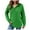 Z02_Green, variant on Kaprioy Hoodies for Women Waffle Pullover Sweatshirts Casual V Neck Comfy Hoody Long Sleeve Fall Fashion Button Tops Green, L