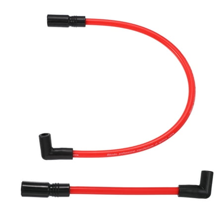2 Pcs 10.4mm 10mm Spark Plug Wire Kit for Harley Davidson Big Twin FXD Dyna Softail Motorcycle DYNA-409RD Red Silicone